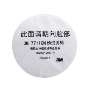 3M™ P1预过滤棉 7711CN 50片/袋 ， 10袋/箱