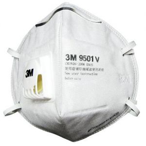 3M™ 防颗粒物口罩 9501V, 1个/包, 25包/盒, 10盒/箱
